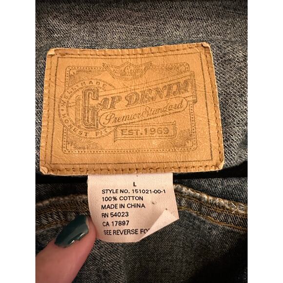 Vintage Gap Denim Jean Jacket 90s Large Style 151021-00-1 - Picture 8 of 16